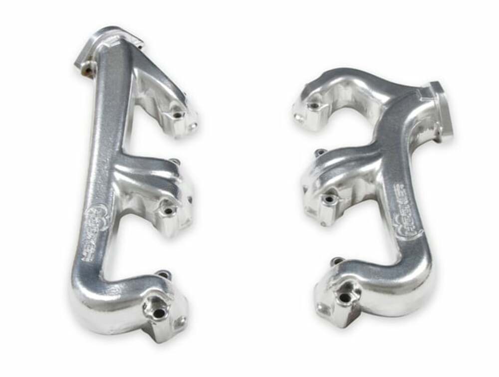 Fits Small Block Chevy,2.5" collector-Silver Ceramic, Exhaust Manifold 8525-1HKR