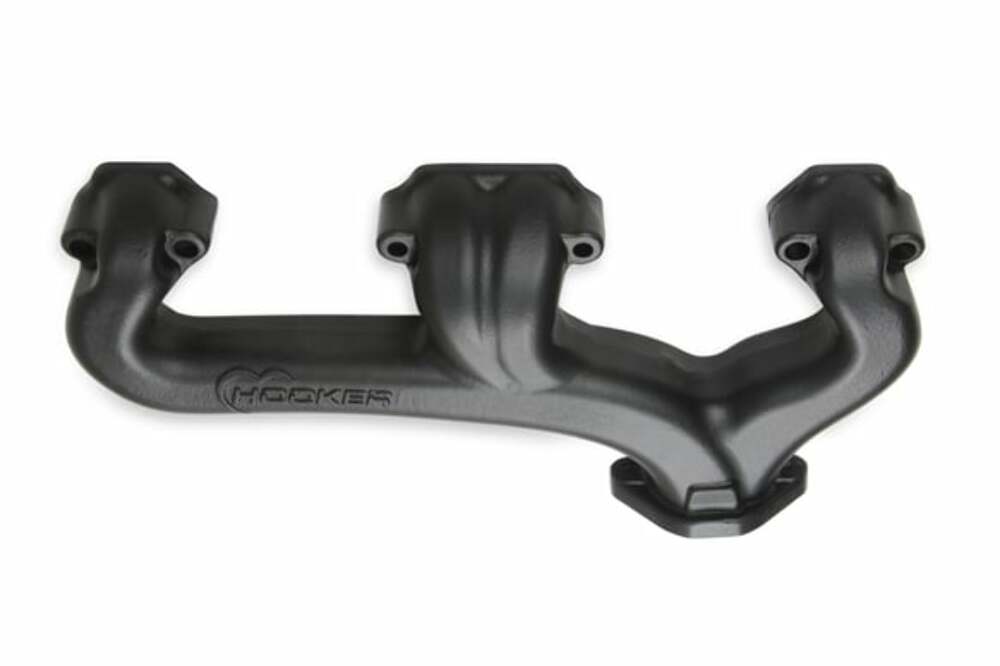 Fits Small Block Chevy, Raised D-Port, 2.5", Black, Exhaust Manifold 8527-3HKR