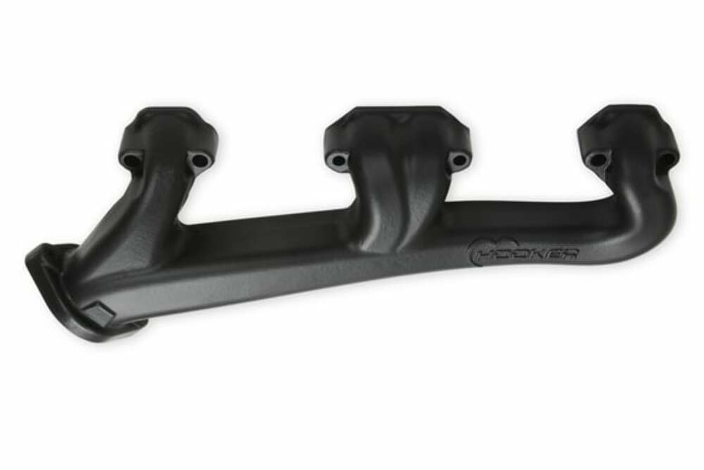 Fits Small Block Chevy, Raised D-Port, 2.5", Black, Exhaust Manifold 8527-3HKR
