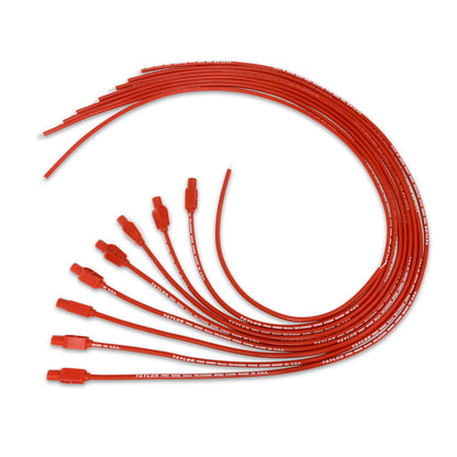 Spark Plug Wire Set Universal 8mm Silicone 180? 0 ohm/ft Prowire Solid Red 70264