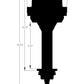MSD Black Chrysler 426, 440 Pro-Billet Distributor - 85465