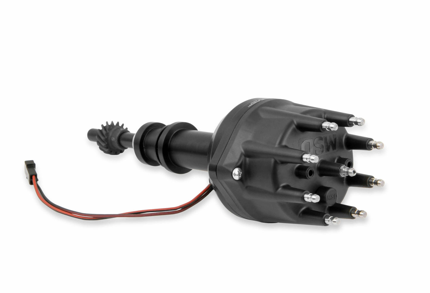 Black Distributor, Ford 351W, Pro-Billet w/Steel Gear - 857831