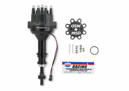 Black Distributor, Ford 351W, Pro-Billet w/Steel Gear - 857831