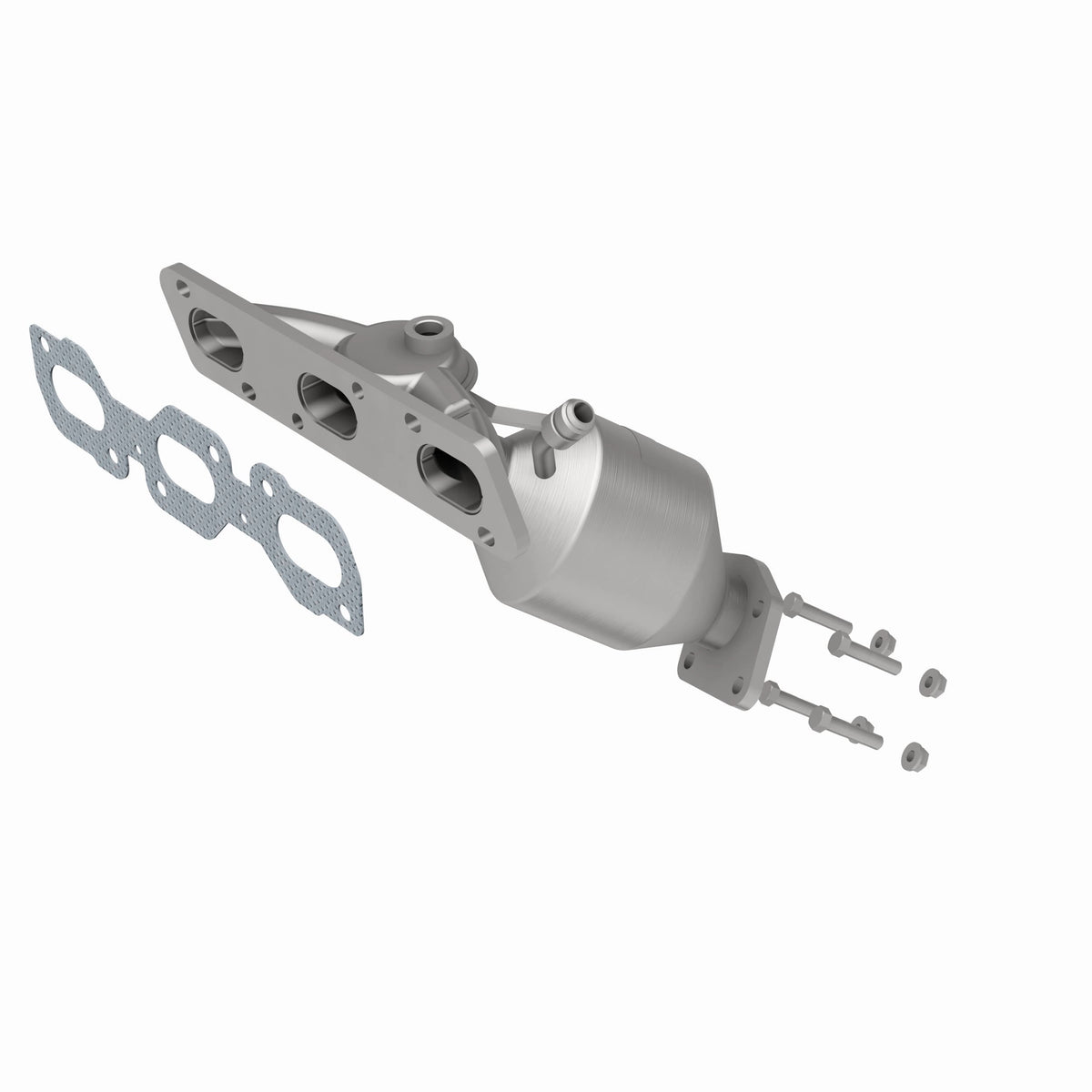 Catalytic Converter with Integrated Exhaust Manifold for HM Grade Federal / EPA Compliant Direct-Fit Manifold Catalytic