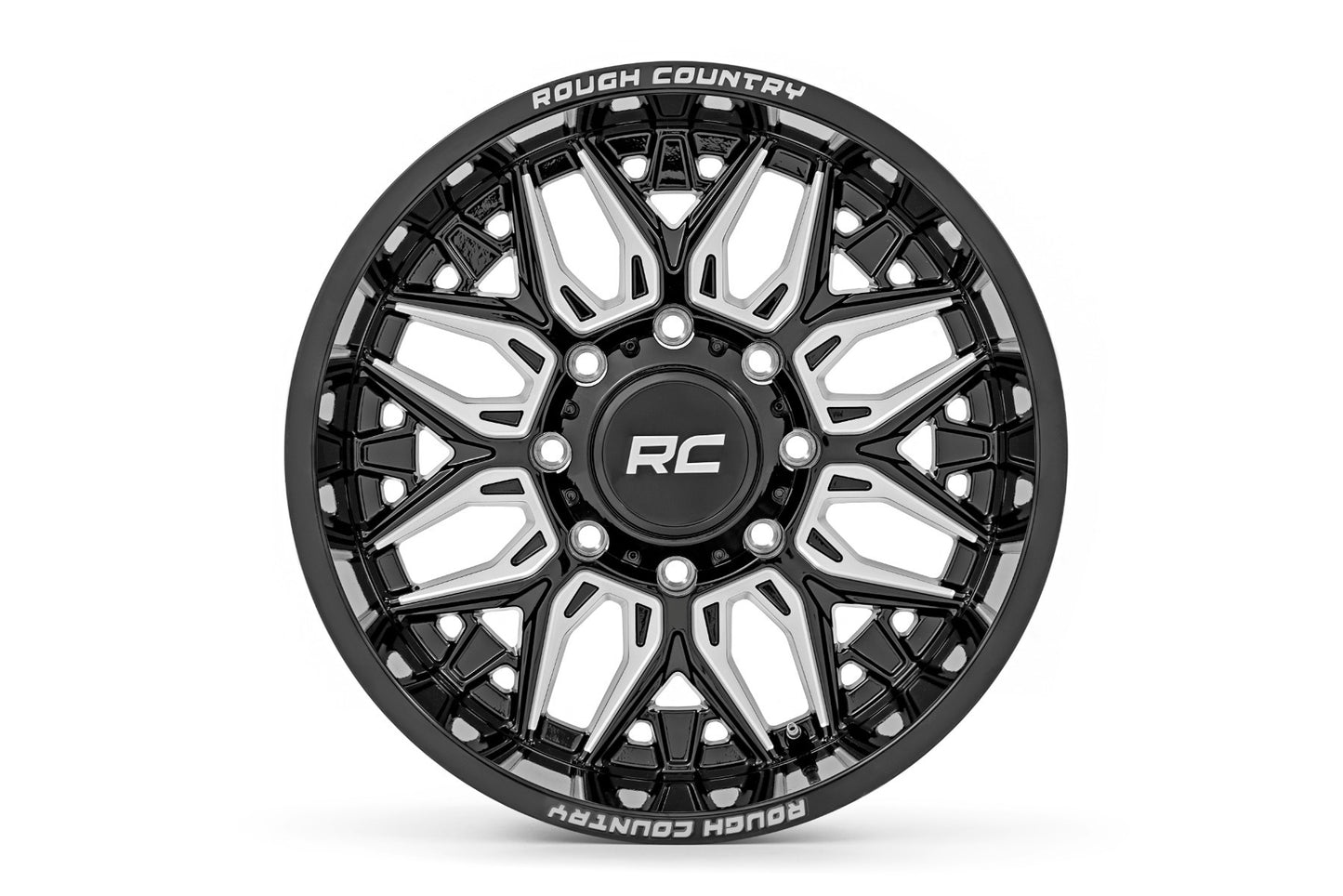 Rough Country 86 Series Wheel; One-Piece; Gloss Black; 20x10; 5x5 -19mm 86201018