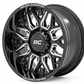 Rough Country 86 Series Wheel; One-Piece; Black; 20x10; 6x5.5; -18mm 86201812