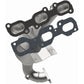 Catalytic Converter with Integrated Exhaust Manifold for HM Grade Federal / EPA Compliant Direct-Fit Manifold Catalytic