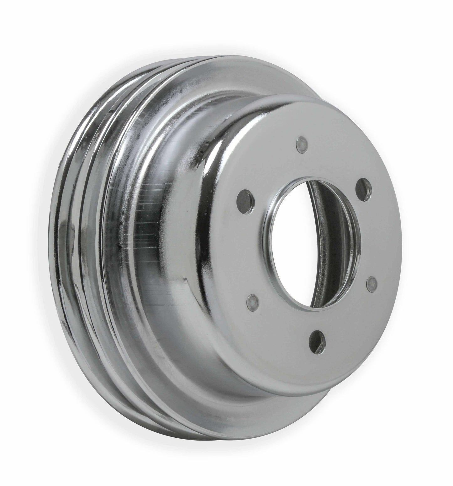 Mr. Gasket Chrome Crankshaft Pulley - Double Groove - 8830MRG