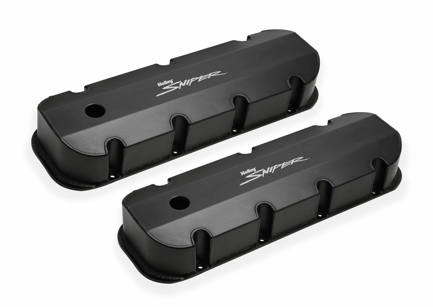 Sniper Alloy Valve Cover w/Baffle for 65-00 Chevy BigBlock 396-454 Black 890004B