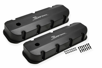 Sniper Alloy Valve Cover w/Baffle for 65-00 Chevy BigBlock 396-454 Black 890004B