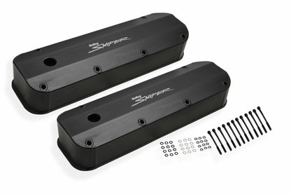 Sniper Fabricated Aluminum Valve Cover - Ford Big Block - Black Finish - 890007B