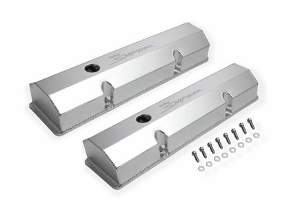 Sniper Fabricated Aluminum Valve Cover - Chevy Small Block - Natural - 890010