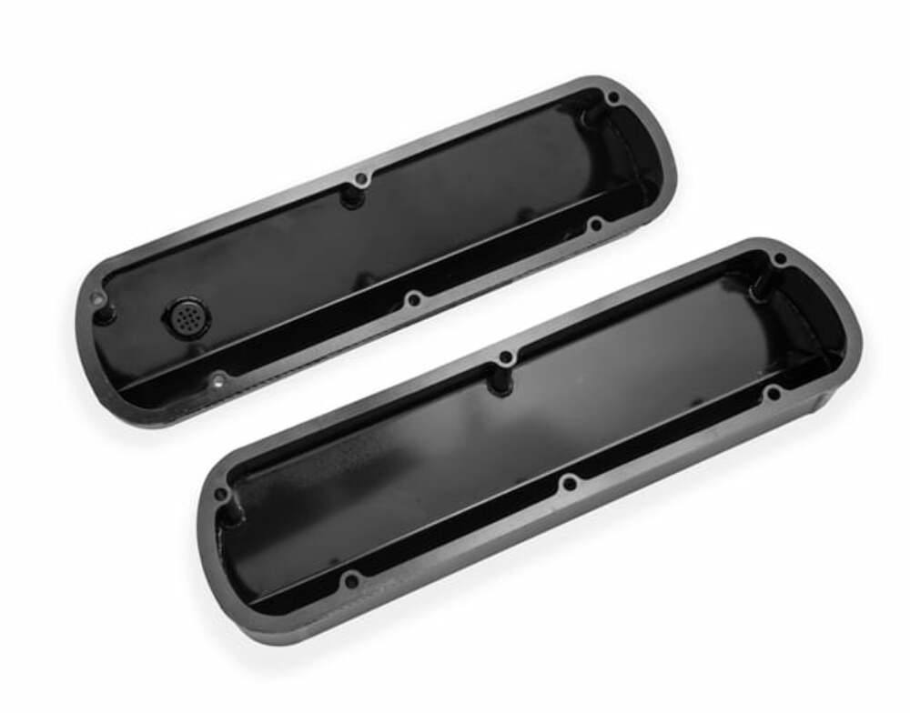 Sniper Fabricated Aluminum Valve Cover - Ford Small Block - Black Finish 890013B