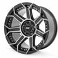 Rough Country 89 Series Wheel Black Machined Gun Metal 17x9 6x5.5 -12mm 89170912
