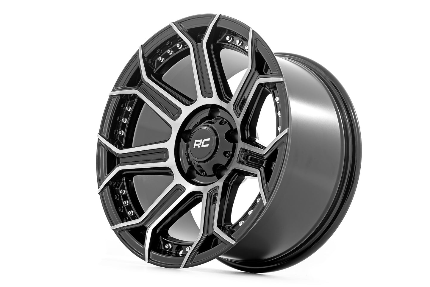 Rough Country 89 Series Wheel Black Machined Gun Metal 17x9 5x4.5 -12mm 89170913