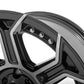 Rough Country 89 Series Wheel Black Machined Gun Metal 17x9 5x5 -12mm 89170918