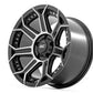 Rough Country 89 Series Wheel Black Machined Gun Metal 17x9 5x5 -12mm 89170918