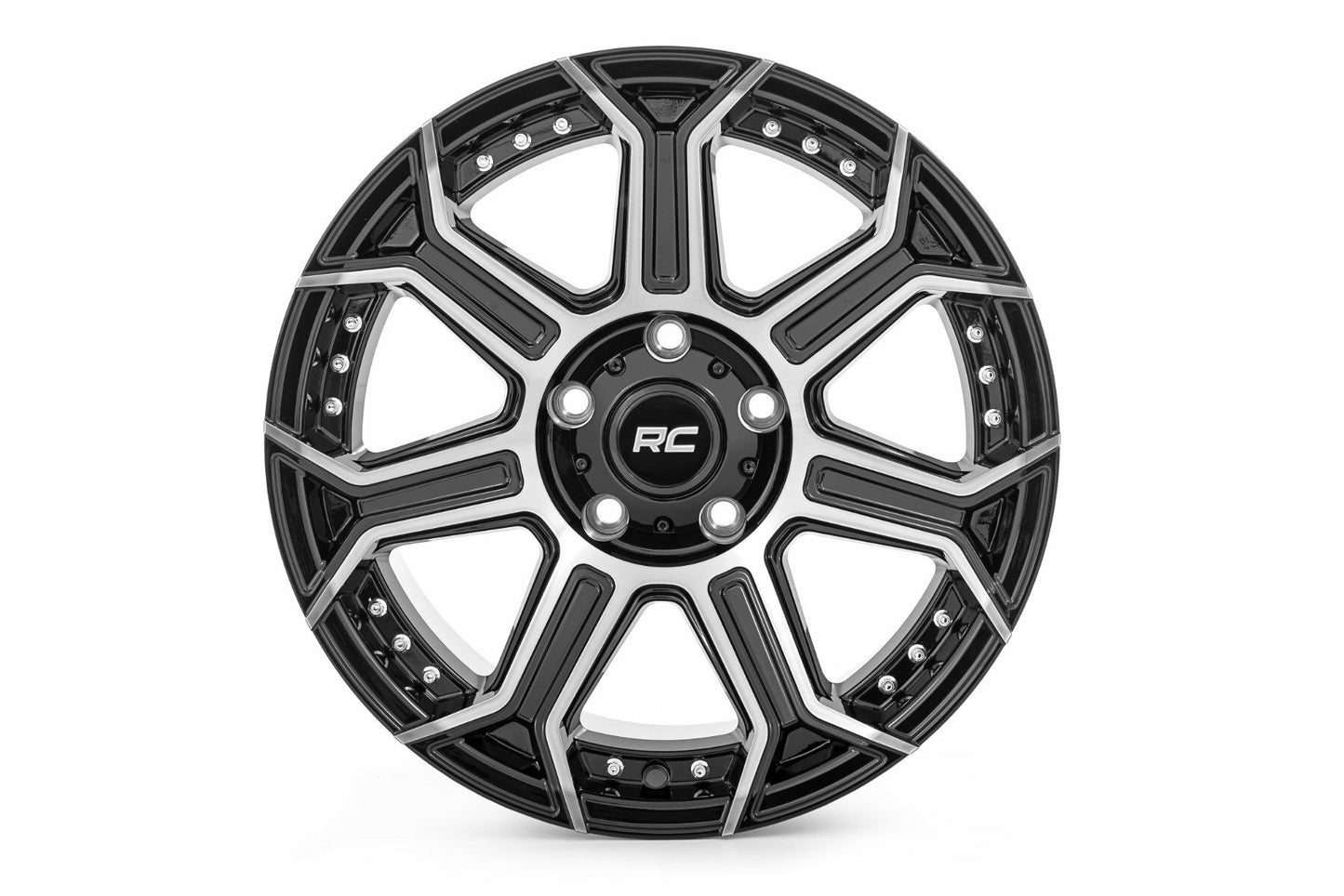 Rough Country 89 Series Wheel Black Machined Gun Metal 17x9 5x5 -12mm 89170918