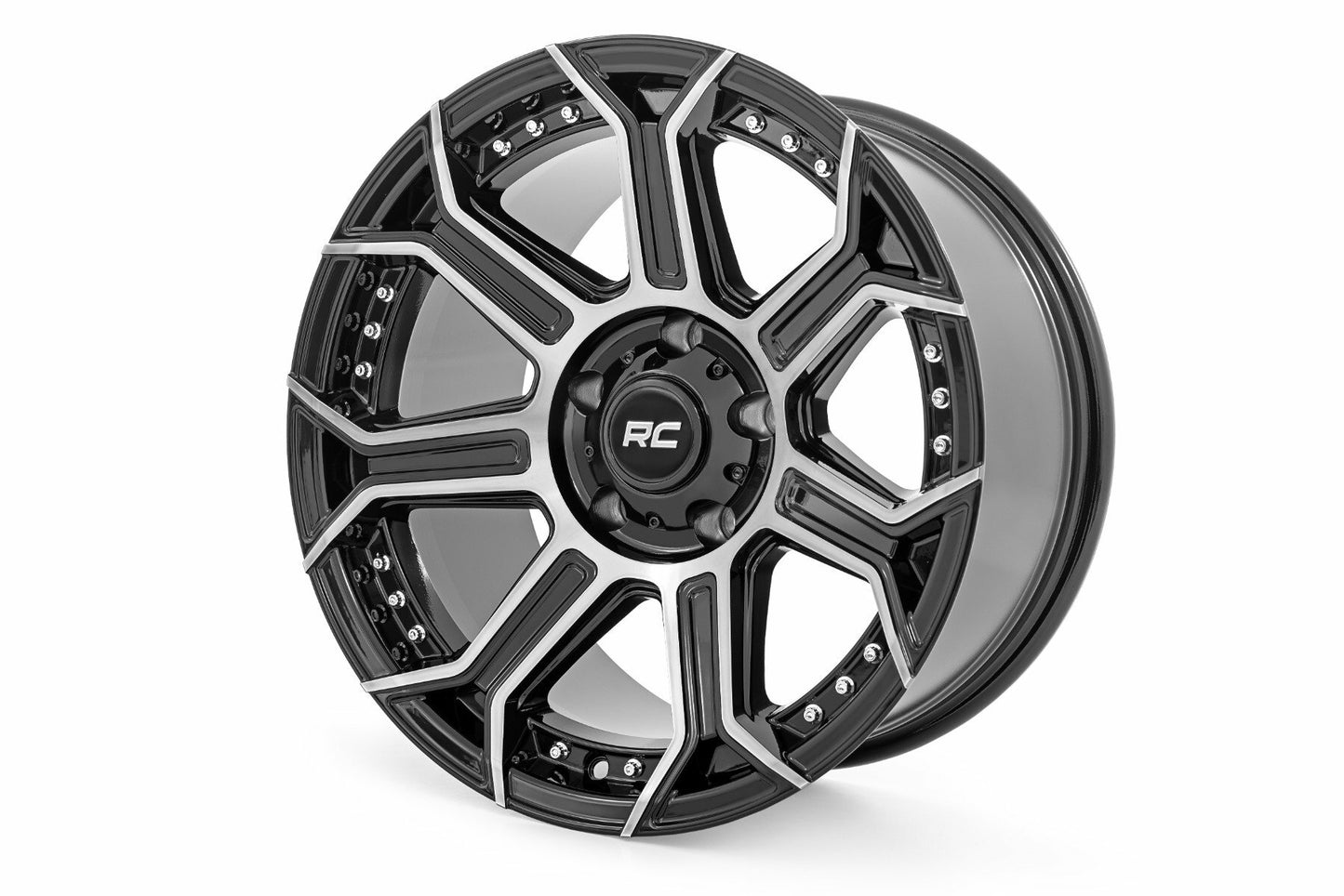Rough Country 89 Series Wheel Black Machined Gun Metal 17x9 5x5 -12mm 89170918