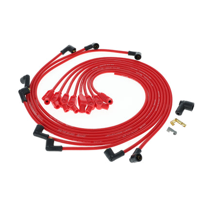 Spark Plug Wire Set Universal 8mm Silicone Spiro Pro 350 ohm/ft Red 76231