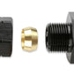 Mr. Gasket Aluminum Tube Adapter 6 AN Male AN To 3/8 Inch Tubing Black 892006-BL