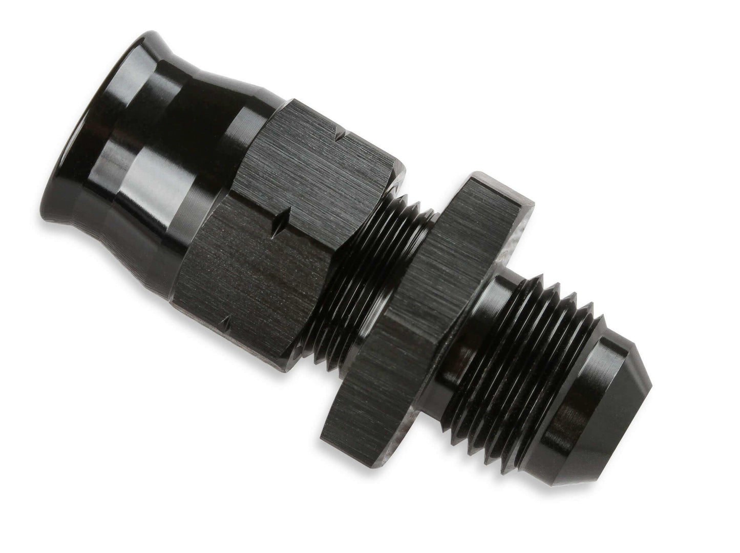 Mr. Gasket Aluminum Tube Adapter 6 AN Male AN To 3/8 Inch Tubing Black 892006-BL