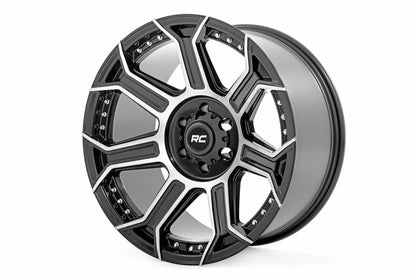 Rough Country 89 Series Wheel Black Machined Gunmetal 20x9 6x5.5 +18mm 89200912