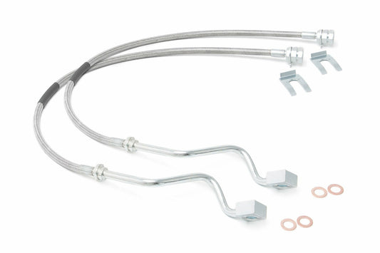 Fits Ford F-250/F-350 SD (99-04) Brake Lines; S/S; FR; 4-8" Lift; 89705