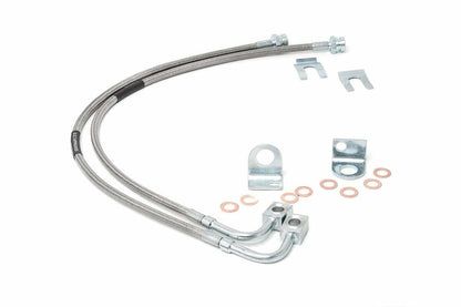 Fits Jeep Wrangler JK (07-18) Brake Lines; S/S; Rear; 4-6" Lift; 89708