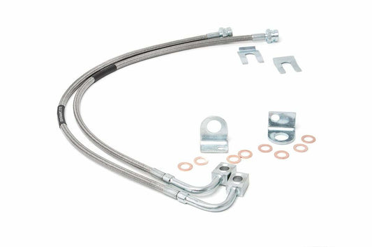Fits Jeep Wrangler JK (07-18) Brake Lines; S/S; Rear; 4-6" Lift; 89708