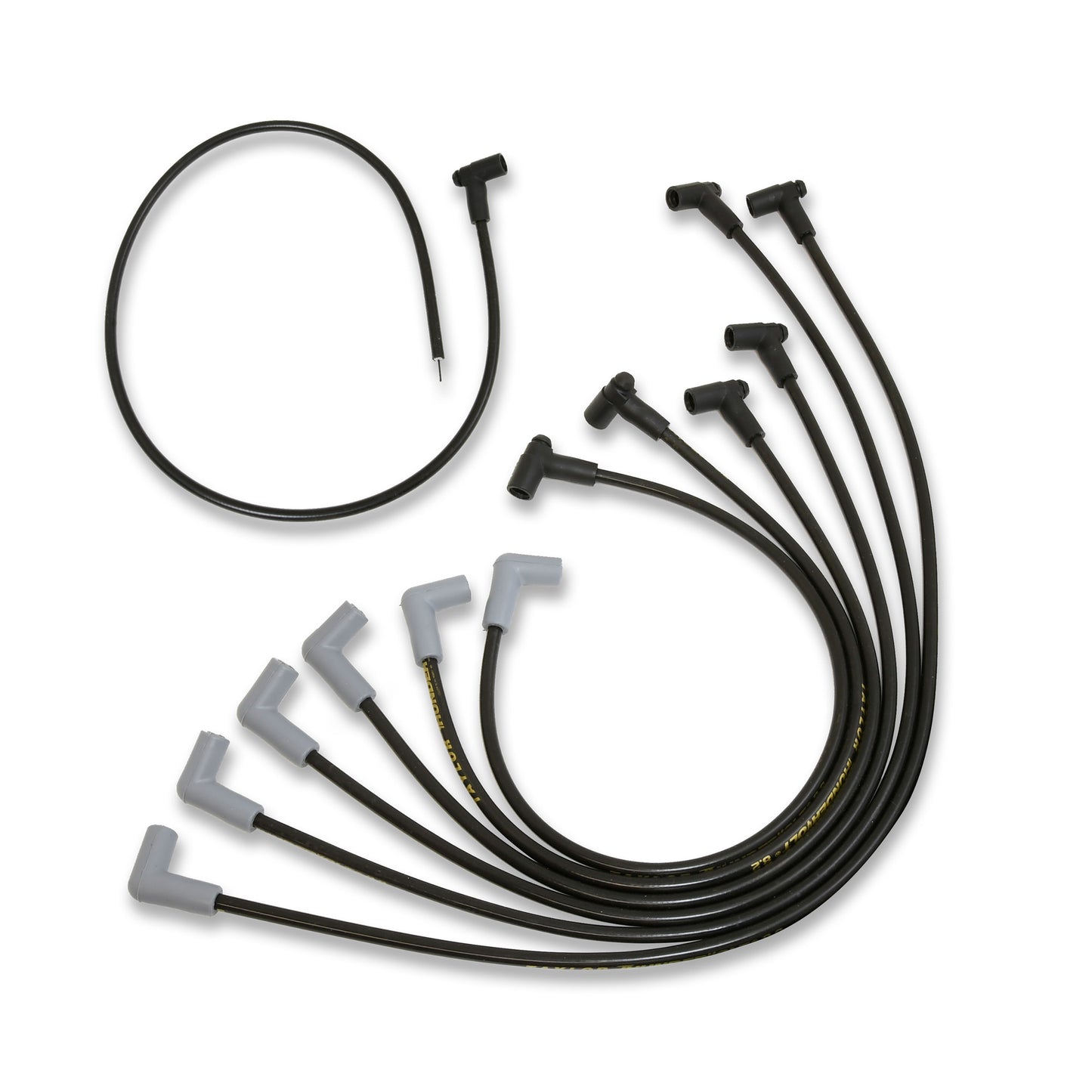 Spark Plug Wire Set Universal 8.2mm Silicone Thundervolt 40 ohm/ft Black 82010