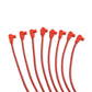 Spark Plug Wire Set Universal 8mm Silicone 90? 0 ohm/ft Prowire Solid Red 70250