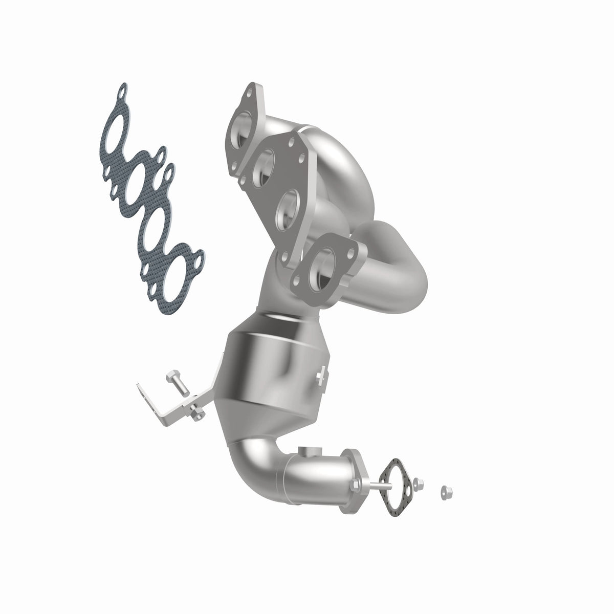 Catalytic Converter with Integrated Exhaust Manifold for HM Grade Federal / EPA Compliant Direct-Fit Manifold Catalytic
