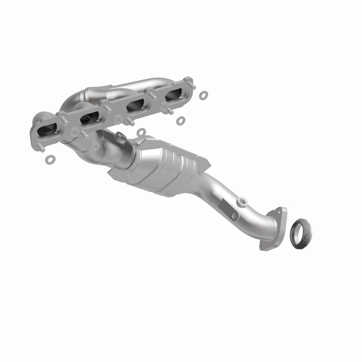 Catalytic Converter with Integrated Exhaust Manifold for HM Grade Federal / EPA Compliant Direct-Fit Manifold Catalytic