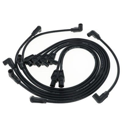 Spark Plug Wire Set Universal 8mm Silicone Spiro Pro 350 ohm/ft Black 74032