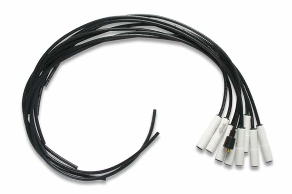 Spark Plug Wire Set - Universal - 180 Deg White Ceramic Boots - 9000C