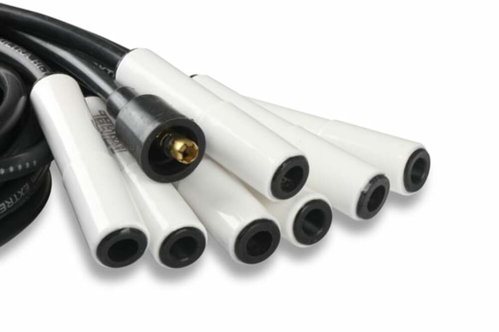 Spark Plug Wire Set - Universal - 180 Deg White Ceramic Boots - 9000C
