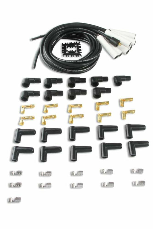 Spark Plug Wire Set - Universal - 180 Deg White Ceramic Boots - 9000C