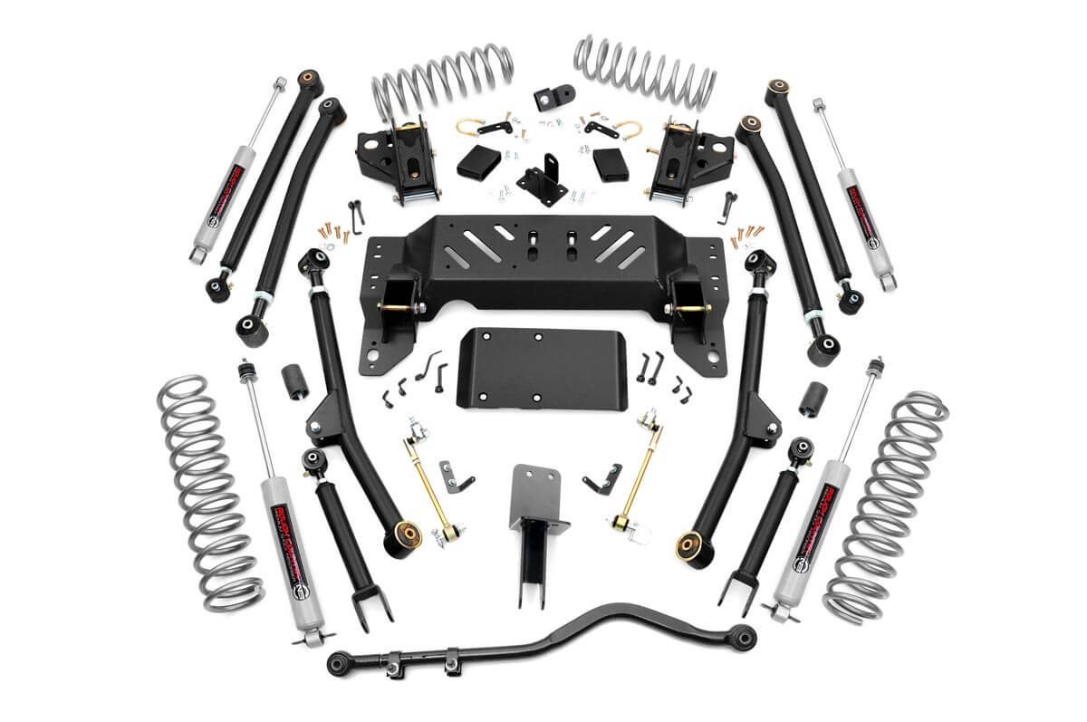 Fits Jeep Grand Cherokee ZJ 4WD (1993-1998) 4 Inch Lift Kit; Long Arm; 90222