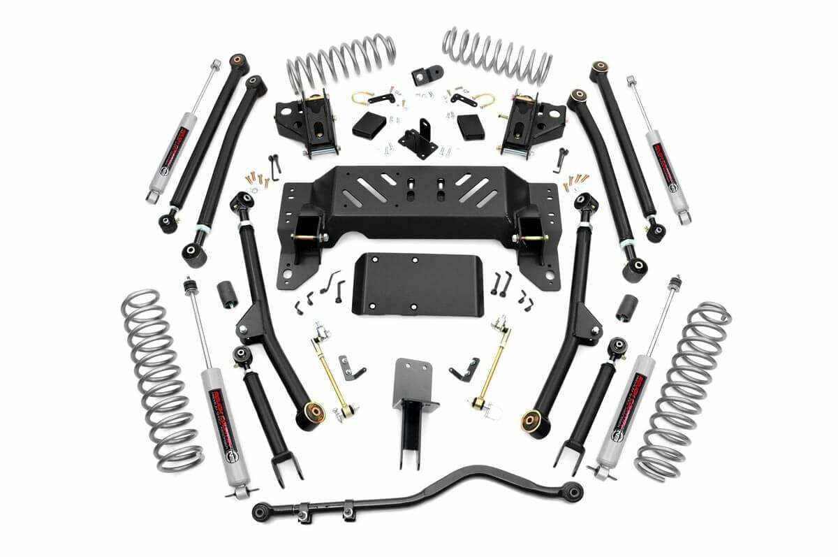 Fits Jeep Grand Cherokee ZJ 4WD (1993-1998) 4 Inch Lift Kit; Long Arm; 90222