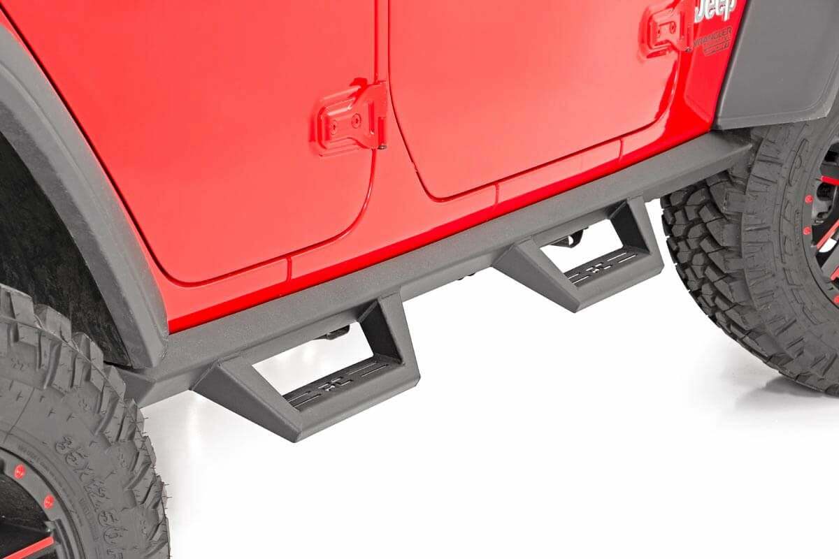 Fits Jeep Wrangler JL (21-24) (18-24) Contoured Drop Steps; 4 Door; 90769A