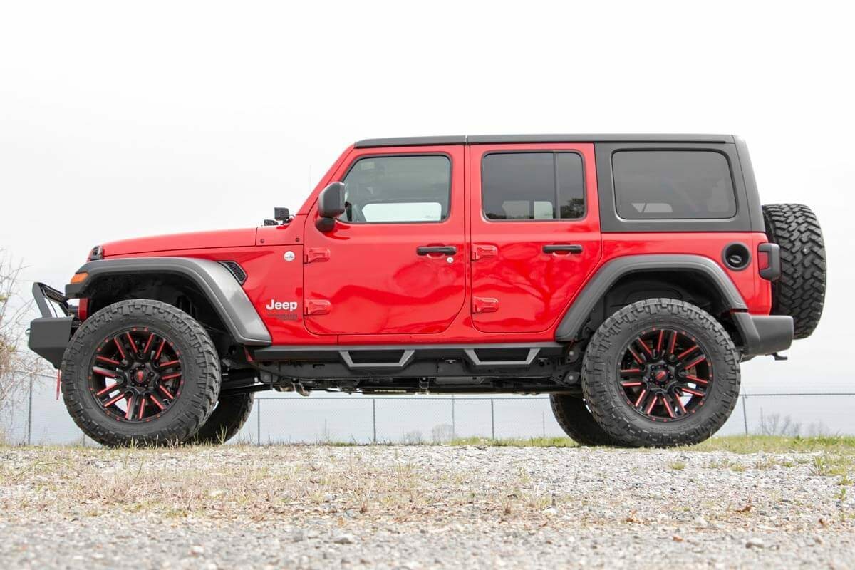 Fits Jeep Wrangler JL (21-24) (18-24) Contoured Drop Steps; 4 Door; 90769A