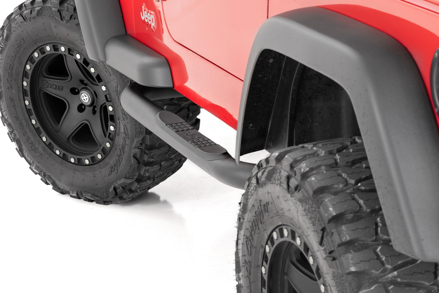 Fits Jeep Wrangler TJ (97-06)/Wrangler YJ (87-95) Nerf Bar; 3inch tube; 90799