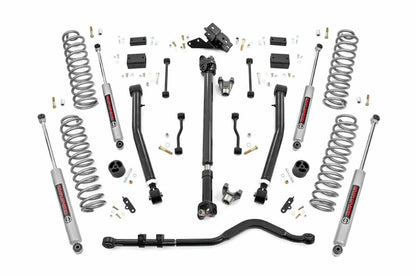 Fits Jeep Wrangler JL Rubicon 4WD (18-23) 3.5" Lift Kit; Adj LCA; FR D/S; 90930