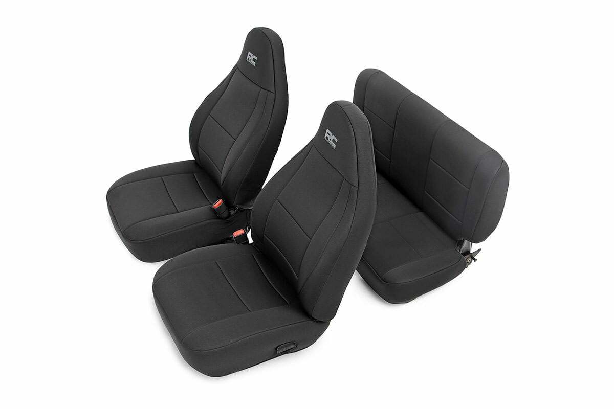 Fits Jeep Wrangler TJ (03-06) (04-06) Seat Covers; Front and Rear; 91001