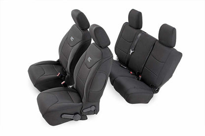 Fits Jeep Wrangler Unlimited 4WD (2011-2012) Seat Covers; Front and Rear; 91003