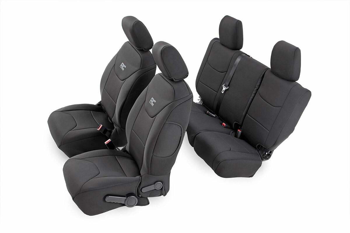 Fits Jeep Wrangler Unlimited 4WD (13-18) Seat Covers Front and Rear 4-Door 91004