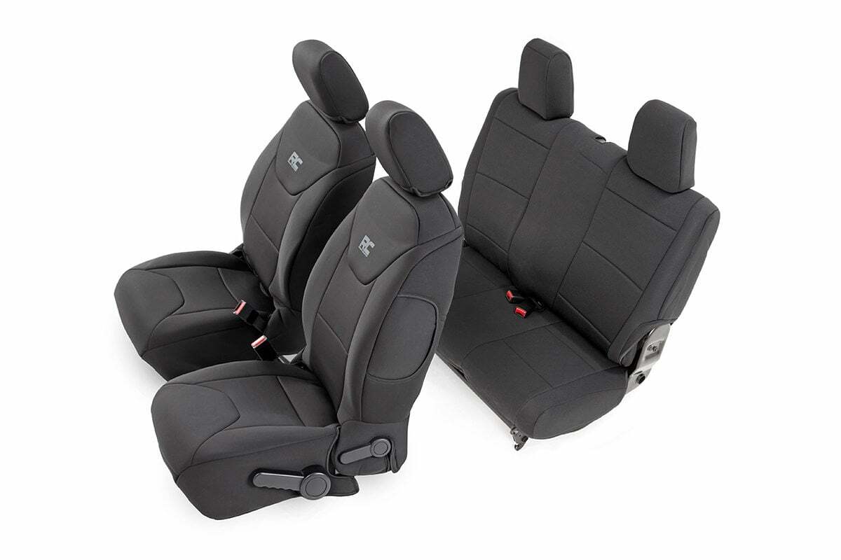 Fits Jeep Wrangler JK 4WD (2011-2012) Seat Covers; Front and Rear; 91006