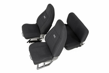 Fits Jeep Wrangler YJ 4WD (1987-1990) Seat Covers; Front and Rear; 91008