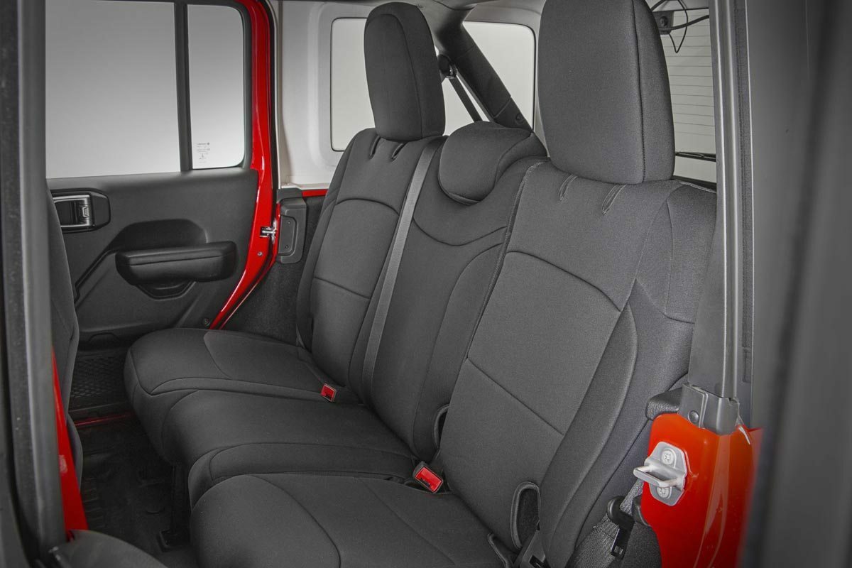 Fits Jeep Wrangler Unlimited 4WD (2018-2024) Seat Covers; Front and Rear; 91010